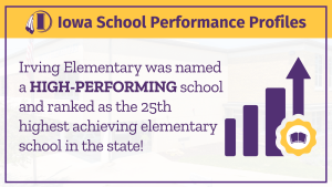 Irving was a selected as high-performing school