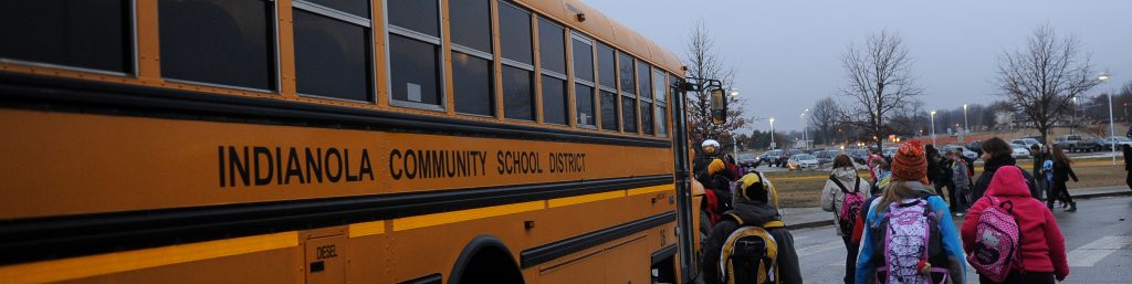 Kids walking to bus