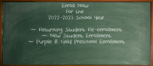 Chalkboard Advertising to Enroll Students Now for the 2022-2023 School Year