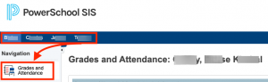 Image of Grades and Attendance Icon in PowerSchool