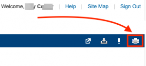Image of Printer Icon on PowerSchool Grades and Attendance Page