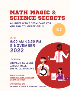Math Magic and Science Secrets Day Camp AAUW 2022